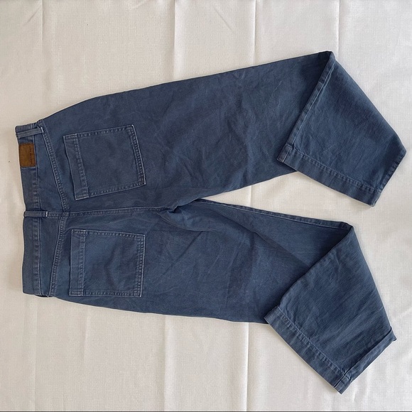 American Eagle wide leg crop pants blue denim jeans 8 X LONG loose wide legged - Picture 4 of 15